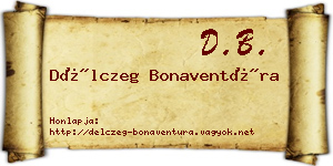 Délczeg Bonaventúra névjegykártya